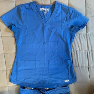 Royal Blue Grey’s Anatomy Scrubs XS top/ S bottom